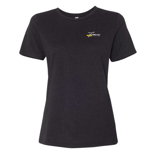 Freeway Corp Printed - Women’s Relaxed Fit Heather CVC Tee Thumbnail