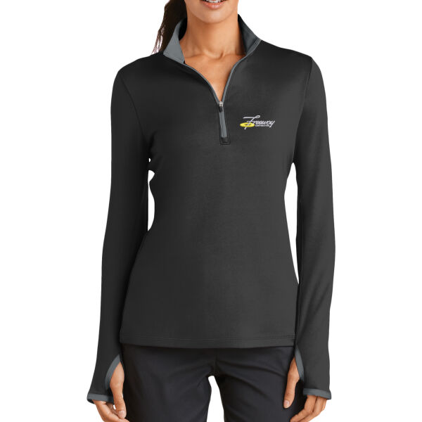 Freeway Corp Embroidered - Ladies Dri FIT Stretch 1/2 Zip Cover Up Thumbnail