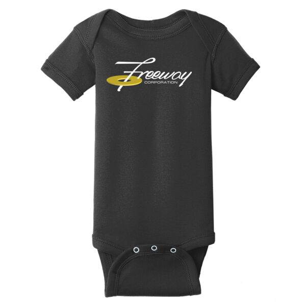 Freeway Corp Printed - Infant Short Sleeve Baby Rib Bodysuit Thumbnail