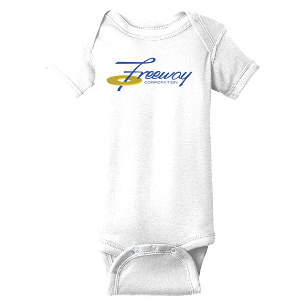 Freeway Corp Printed - Infant Short Sleeve Baby Rib Bodysuit Thumbnail