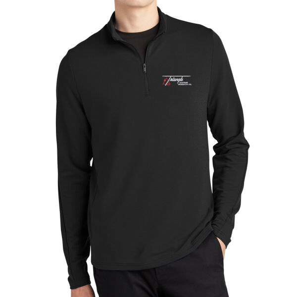 Triangle Machine Embroidered - Stretch 1/4 Zip Pullover Thumbnail