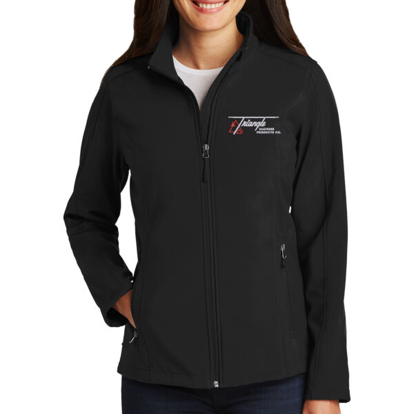 Triangle Machine Embroidered - Ladies Core Soft Shell Jacket Thumbnail