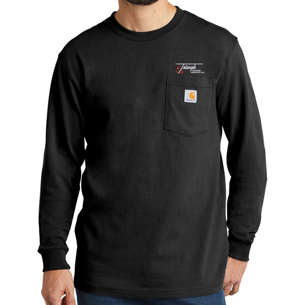Triangle Machine Embroidered - Workwear Pocket Long Sleeve T Shirt Thumbnail