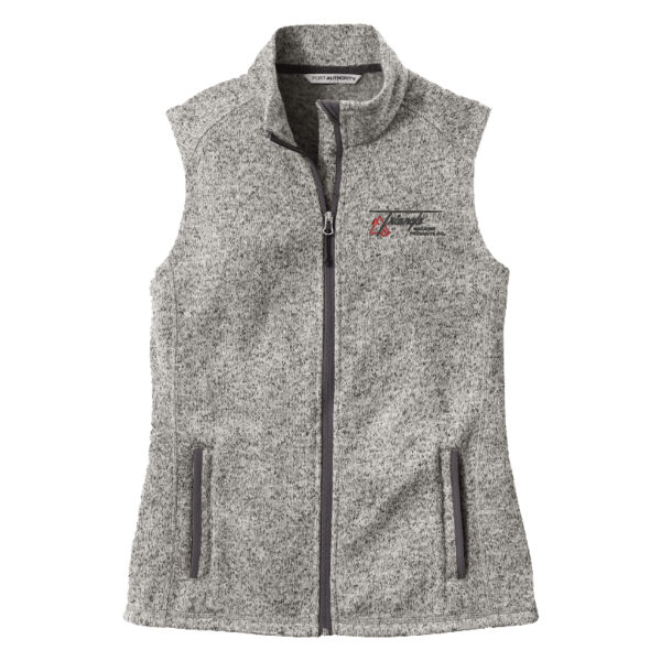Triangle Machine Embroidered - Ladies Sweater Fleece Vest Thumbnail