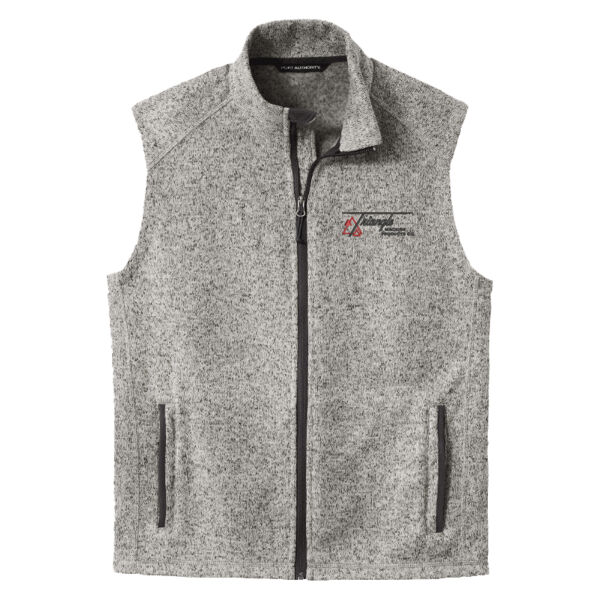 Triangle Machine Embroidered - Sweater Fleece Vest Thumbnail