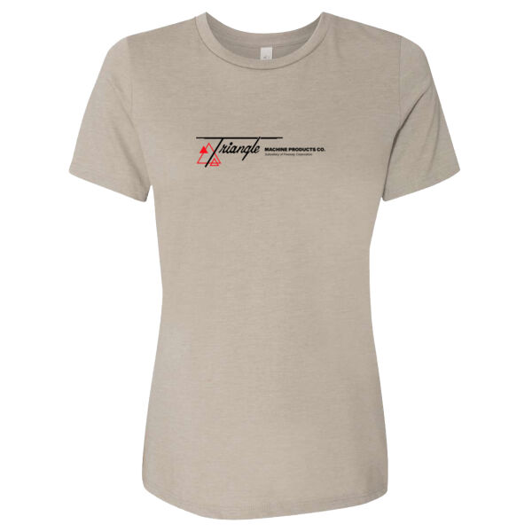 Triangle Machine Printed - Women’s Relaxed Fit Heather CVC Tee Thumbnail