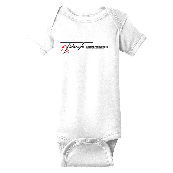Triangle Machine Printed - Infant Short Sleeve Baby Rib Bodysuit Thumbnail