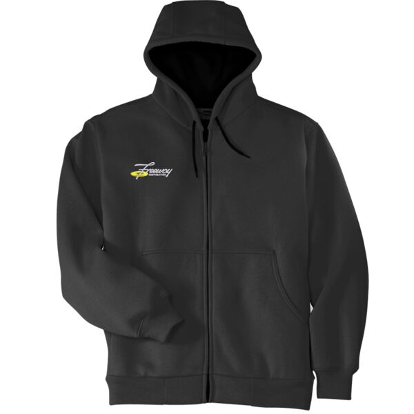 Freeway Embroidered - Heavyweight Full Zip Hooded Sweatshirt with Thermal Lining Thumbnail