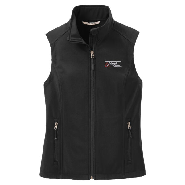 Triangle Machine Embroidered - Ladies Core Soft Shell Vest Thumbnail