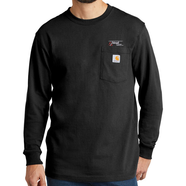 Triangle Machine Embroidered - Workwear Pocket Long Sleeve T Shirt Thumbnail